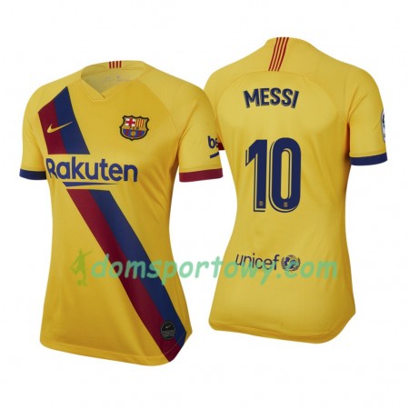 Koszulka FC Barcelona Lionel Messi 10 Damska Wyjazdowe Koszulki Piłkarskie 2019-2020 Krótki Rękaw 